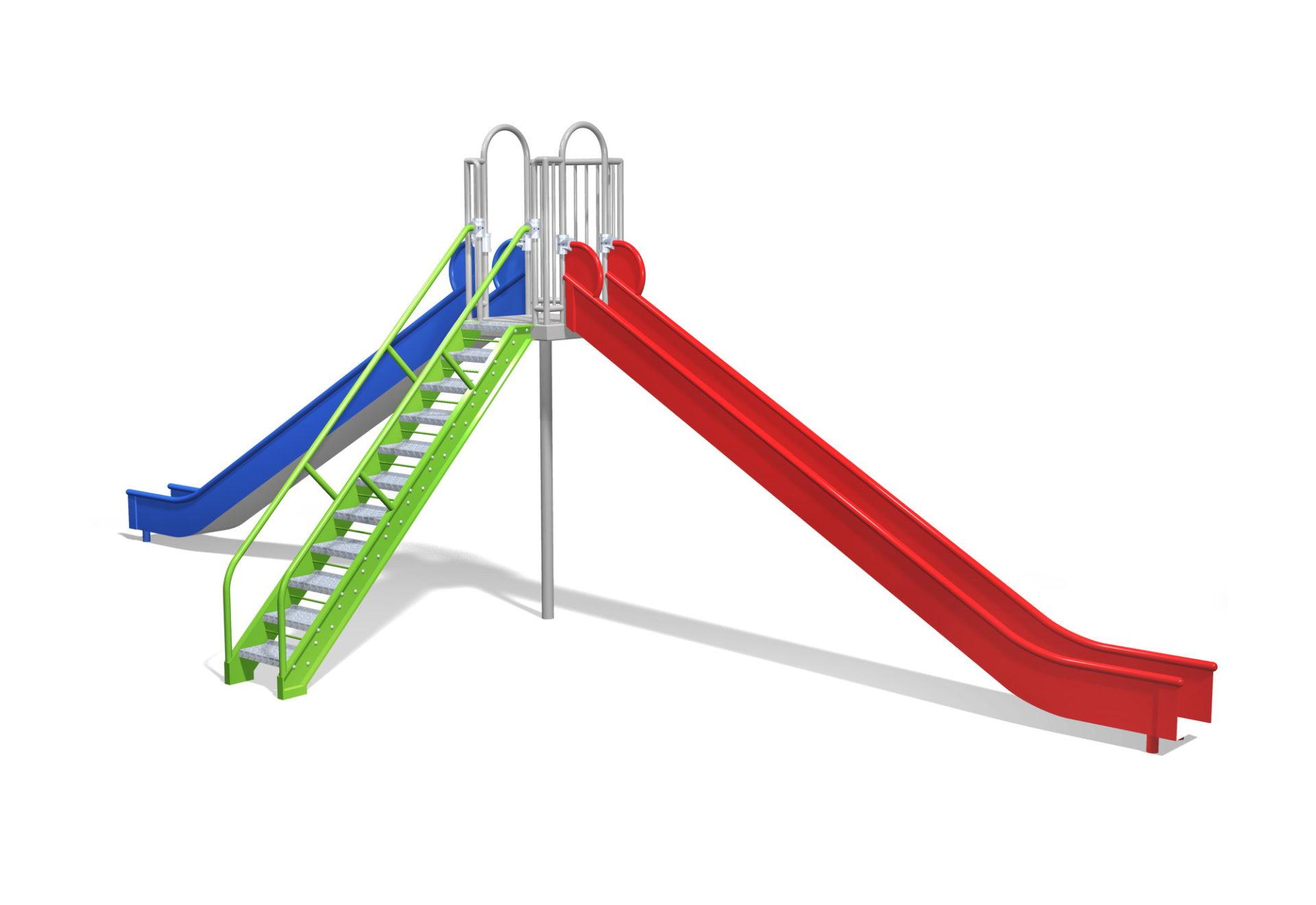 OT1-SB-2260 二方滑り台（滑り面OFC樹脂張）[H=2.0m] | 大久保体器株式会社