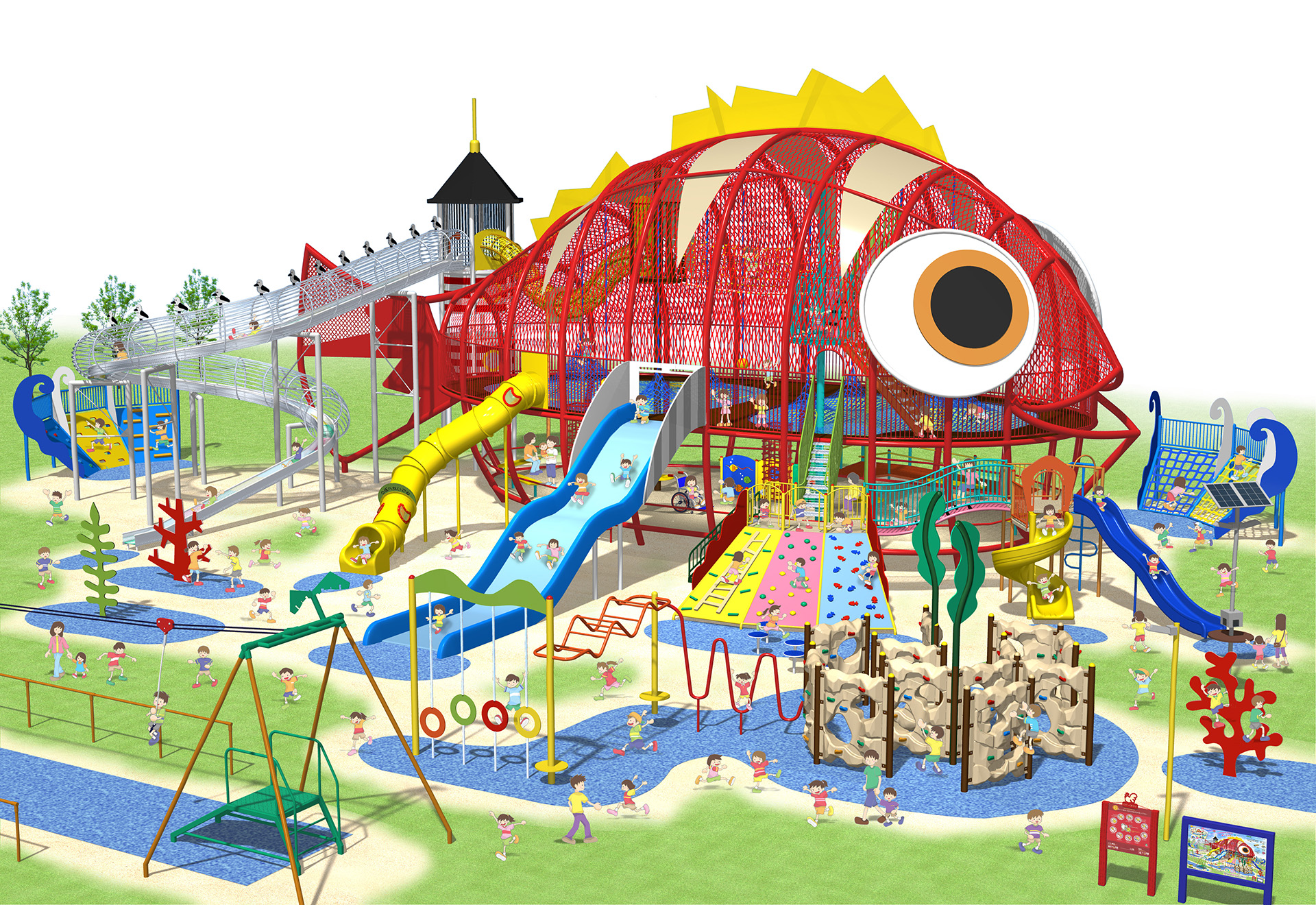 大型防災遊具施設「がんばるメバール号」 | 大久保体器株式会社 